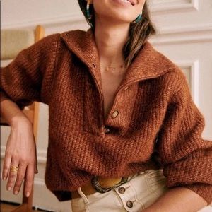 NWOT Sezane Micky Sweater in Mahogany